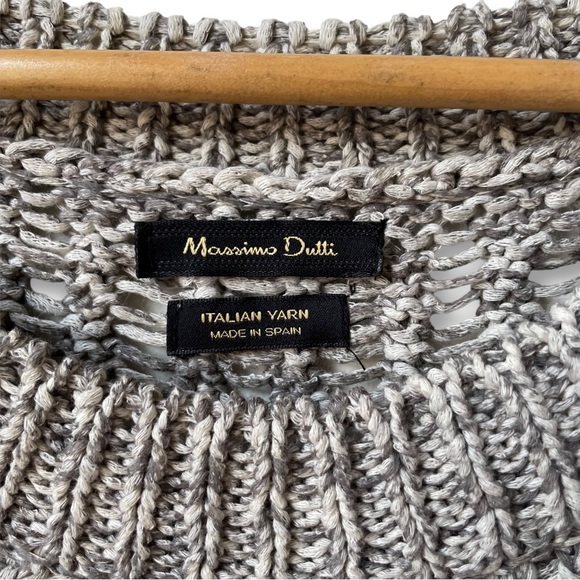 NWOT Massimo Dutti Boxy Sweater Top Vest Chunky Crochet Knit Layering Aritzia M - Picture 3 of 7